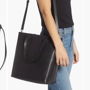 Madewell The Zip-Top Medium Transport Leather Tote